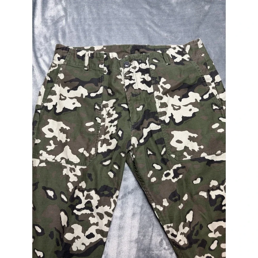 Rag & Bone Otis Cotton Pant Camo Relaxed Fit Size 34x29